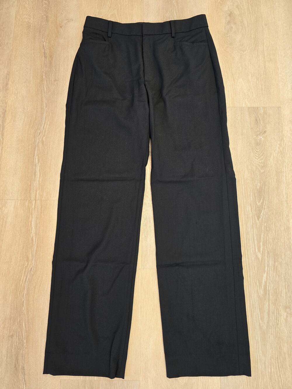 Banana Republic Black Wool Straight Leg Career Pants Size 8